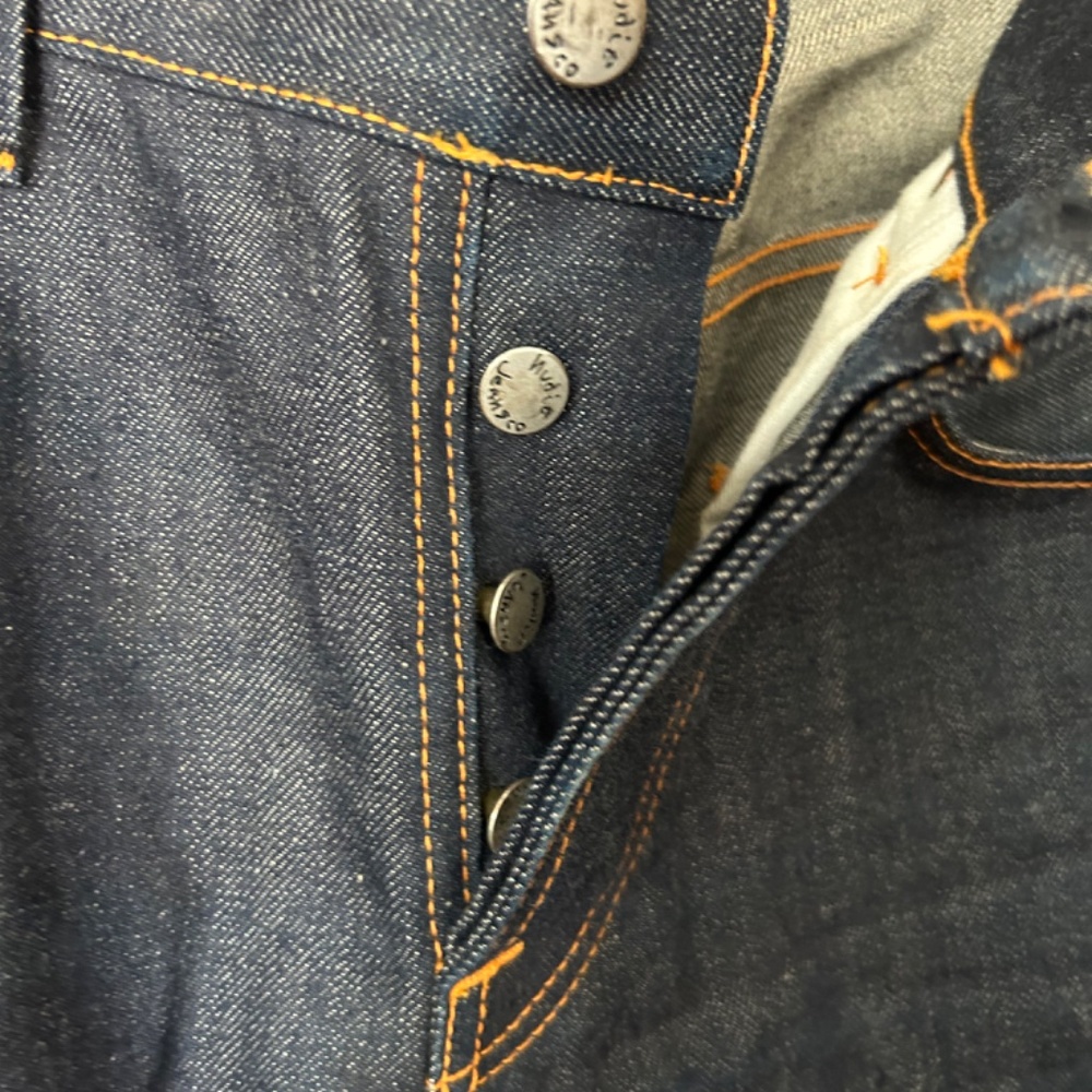 Nudie Jeans Grim Tim Dry Selvage Denim Organic Cotton W33 L32 NWOT - Picture 11 of 16